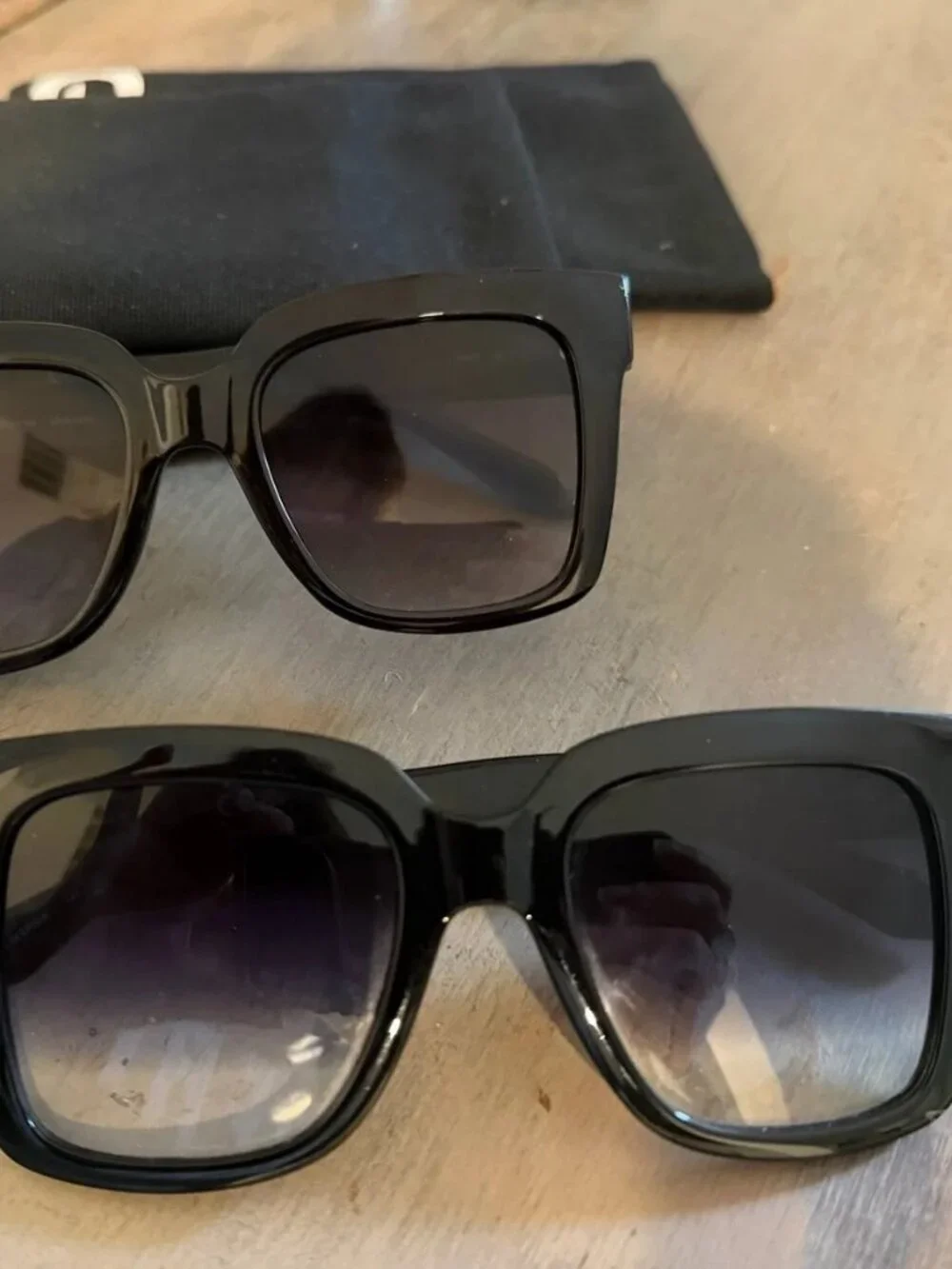 (2) QUAY Australia After Hours Sunglasses Black / Brown- Slightly Used